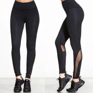 Alala Black High Rise Mesh Perforated Full Length Siren Leggings Women's Size XS